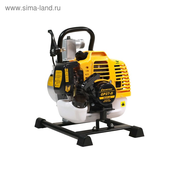 Мотопомпа бензиновая CHAMPION GP27-II, 2Т, 1.22 л.с., 900 Вт, d=25 мм, 130 л/мин, 8/30м
Мотопомпа бензиновая CHAMPION GP27-II, 2Т, 1.22 л.с., 900 Вт, d=25 мм, 130 л/мин, 8/30м