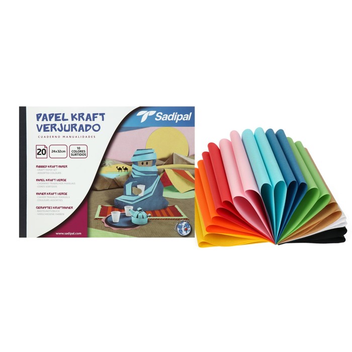 Бумага цветная (крафт) Sadipal Verjurado, 20 листов, 10 цветов, 240 x 320 мм
Бумага цветная (крафт) Sadipal Verjurado, 20 листов, 10 цветов, 240 x 320 мм