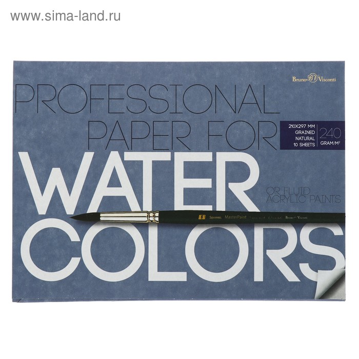 Бумага для акварели А4, 10 листов, блок 240 г/м2
Бумага для акварели А4, 10 листов, блок 240 г/м2