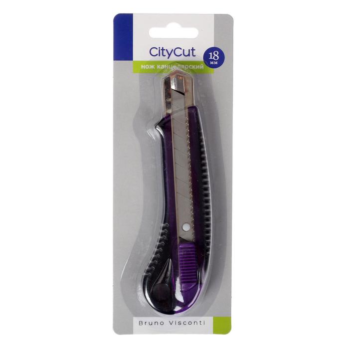 Нож канцелярский 18 мм, Citycut, пластиковый корпус
Нож канцелярский 18 мм, Citycut, пластиковый корпус