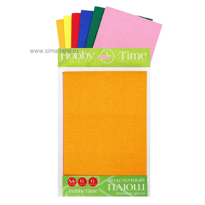 Пенка декоративная фоамиран-плюш А4, 6 листов, 6 базовых цветов
Пенка декоративная фоамиран-плюш А4, 6 листов, 6 базовых цветов