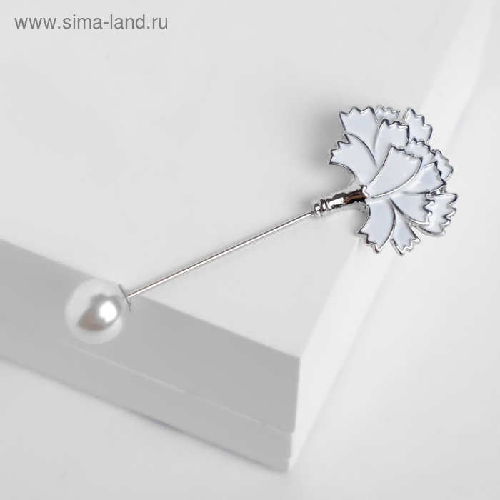 Булавка "Цветок" гвоздика, 7см, цвет белый в серебре
Булавка "Цветок" гвоздика, 7см, цвет белый в серебре