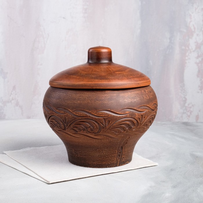 Горшок для запекания "Чугунок", декор, красная глина, 3 л
Горшок для запекания "Чугунок", декор, красная глина, 3 л