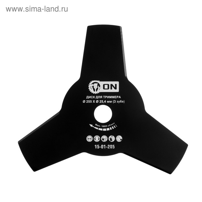 Диск для триммера ON 15-01-205, 3 зуба, 255х25.4 мм
Диск для триммера ON 15-01-205, 3 зуба, 255х25.4 мм