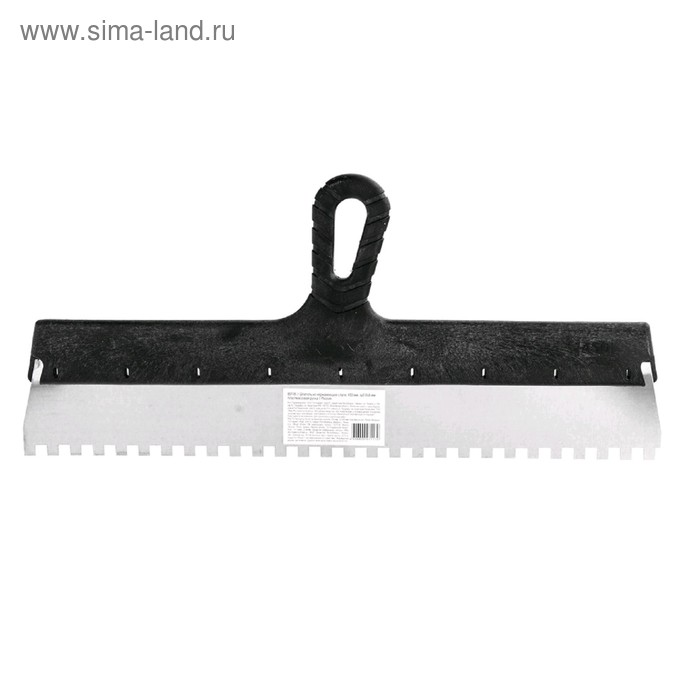 Шпатель зубчатый 85146, 450 мм, зуб 8х8 мм, нержавеющая сталь, ручка пластик
Шпатель зубчатый 85146, 450 мм, зуб 8х8 мм, нержавеющая сталь, ручка пластик