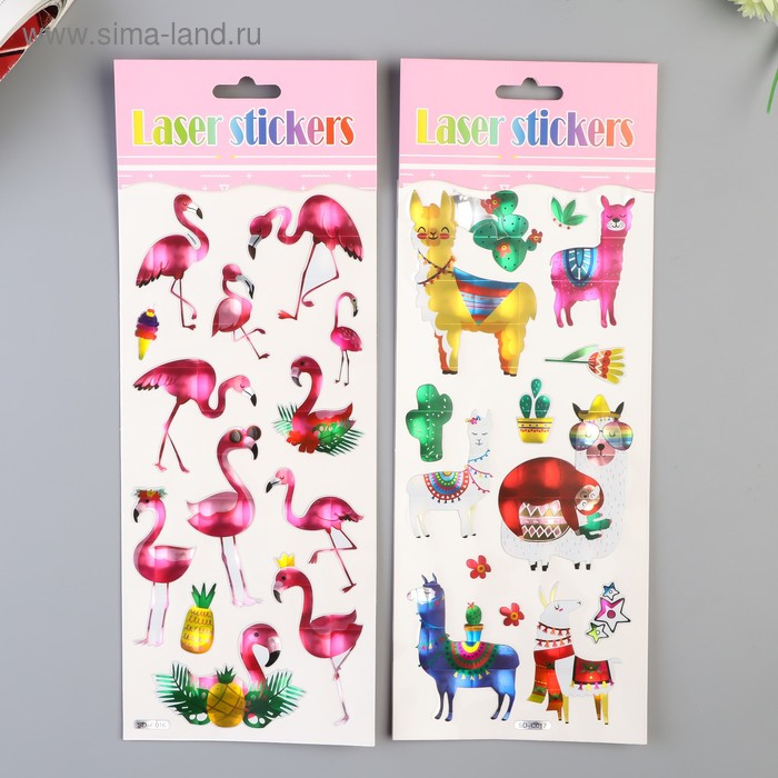 Наклейка пластик голография "Фламинго/Ламы" МИКС 29х11 см
Наклейка пластик голография "Фламинго/Ламы" МИКС 29х11 см