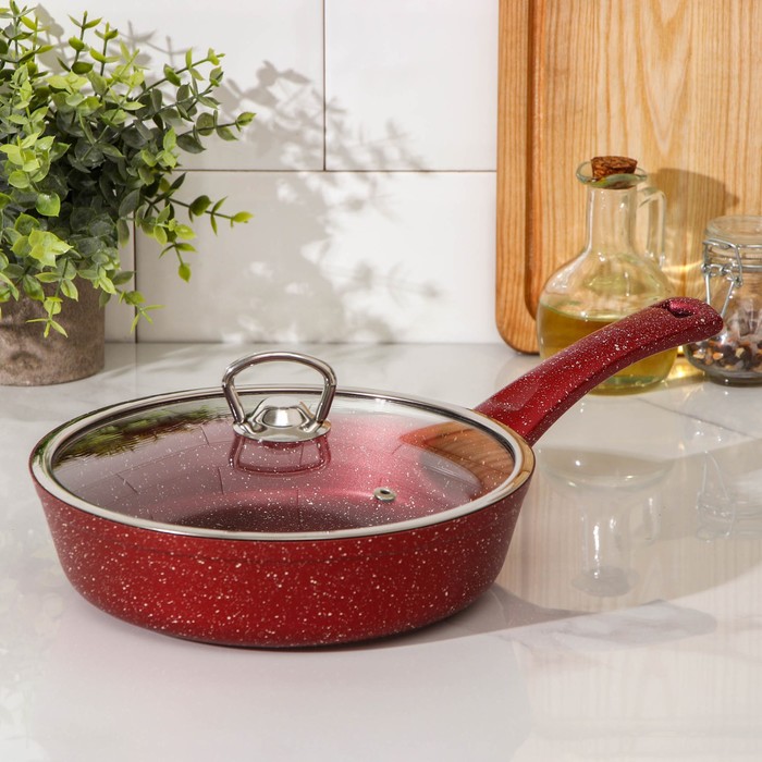 Сковорода, d=22 см, индукция, стеклянная крышка, пластиковая ручка, антипригарное покрытие, цвет бордовый
Сковорода, d=22 см, индукция, стеклянная крышка, пластиковая ручка, антипригарное покрытие, цвет бордовый