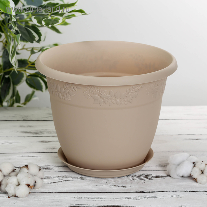 Горшок с поддоном «Рябина»,10 л, цвет латте
Горшок с поддоном «Рябина»,10 л, цвет латте