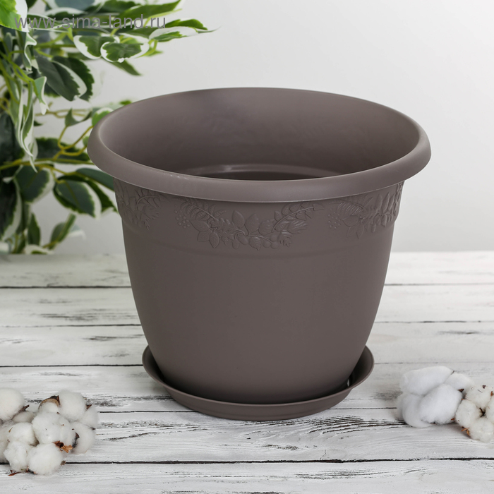Горшок с поддоном «Рябина», 14,7 л, цвет серый
Горшок с поддоном «Рябина», 14,7 л, цвет серый