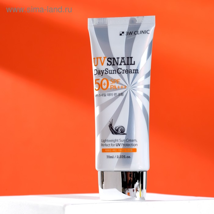 Солнцезащитный крем с улиточным муцином 3W CLINIC UV Snail Day Sun Cream SPF50+/PA+++, 70 мл
Солнцезащитный крем с улиточным муцином 3W CLINIC UV Snail Day Sun Cream SPF50+/PA+++, 70 мл