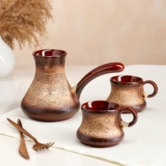 Кофейный набор "Мюзле", под шамот, 3 предмета: турка 0.5 л, чашки 0.2 л
Кофейный набор "Мюзле", под шамот, 3 предмета: турка 0.5 л, чашки 0.2 л