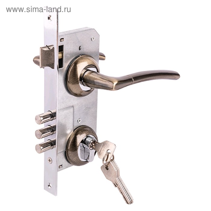 фото Замок врезной marlok 85/5406-цм60, межосевое 85 мм (тип 2), цвет бронза