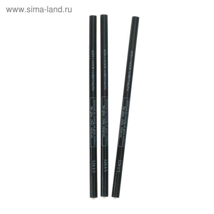 Набор 3 штуки карандаш специальный Koh-I-Noor 3263/5 для письма по стеклу, металлу, пластику, черный (2334240)
Набор 3 штуки карандаш специальный Koh-I-Noor 3263/5 для письма по стеклу, металлу, пластику, черный (2334240)