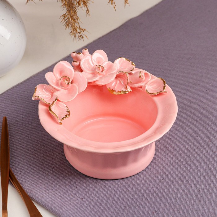 Конфетница "Ромашка", розовая, лепка, птички, 9 см, авторская работа
Конфетница "Ромашка", розовая, лепка, птички, 9 см, авторская работа