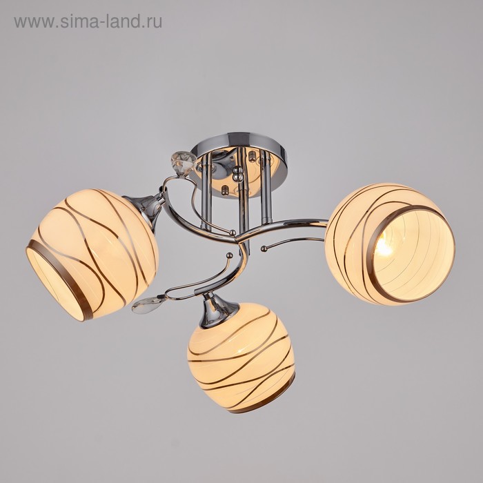 Люстра 0731/3 3х60W Е27 хром/белый
Люстра 0731/3 3х60W Е27 хром/белый