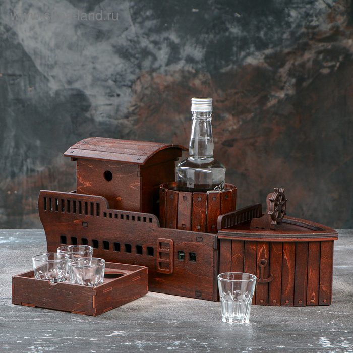 Мини-бар деревянный "Катер", тёмный, 44 см
Мини-бар деревянный "Катер", тёмный, 44 см