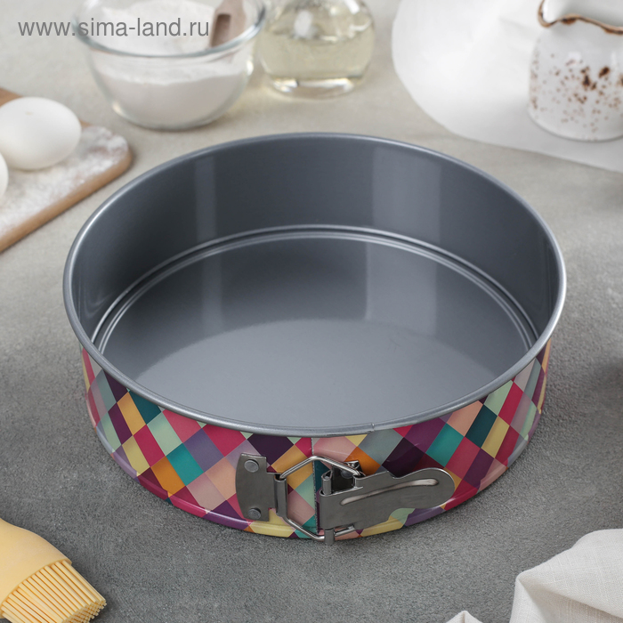 Форма для выпечки разъёмная «Ромб», d=22 см, с антипригарным покрытием
Форма для выпечки разъёмная «Ромб», d=22 см, с антипригарным покрытием