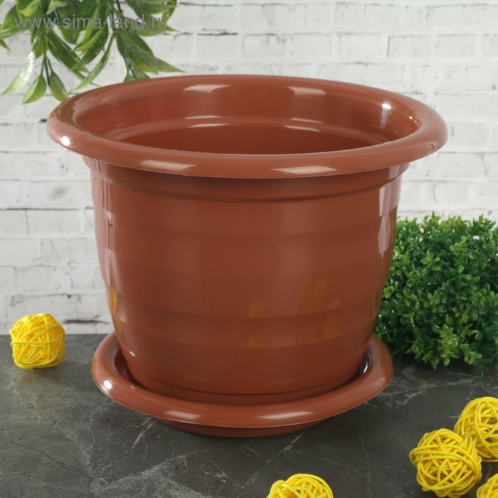 Горшок с поддоном «Виола» 2 л, цвет коричневый
Горшок с поддоном «Виола» 2 л, цвет коричневый