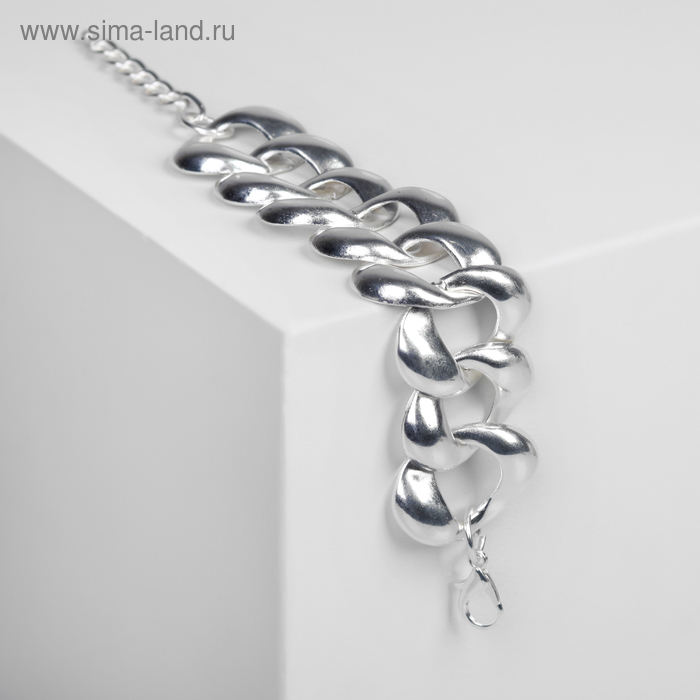 Браслет металл "Цепь" крупное звено, цвет серебро, 18см
Браслет металл "Цепь" крупное звено, цвет серебро, 18см