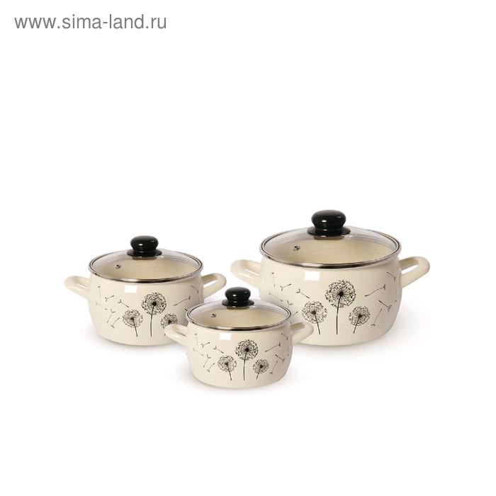 Набор посуды «Одуванчик», 6 предметов, 2.4/ 3.3/ 5.7 л
Набор посуды «Одуванчик», 6 предметов, 2.4/ 3.3/ 5.7 л