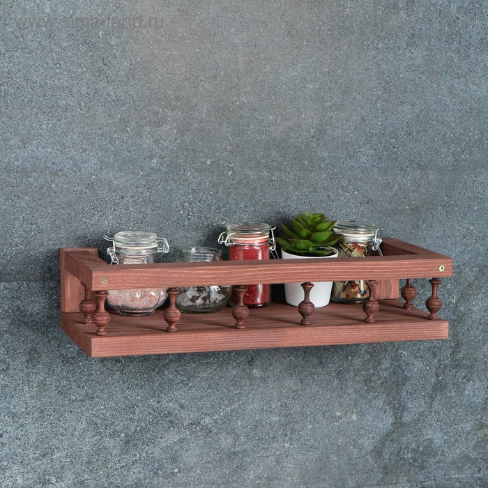 Полка деревянная "Балюстрада", цвет коричневый, 10 х 37 х 15 см
Полка деревянная "Балюстрада", цвет коричневый, 10 х 37 х 15 см