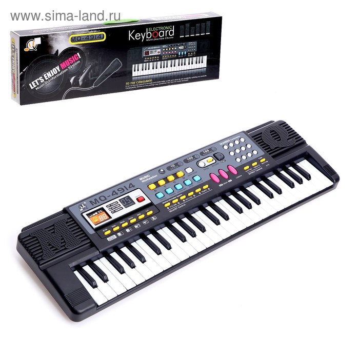 Синтезатор «Пианист», с микрофоном, 49 клавиш, от сети
Синтезатор «Пианист», с микрофоном, 49 клавиш, от сети