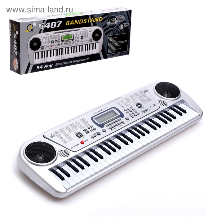 Синтезатор «Мелодичный», с микрофоном, 54 клавиши, LCD дисплей, от сети
Синтезатор «Мелодичный», с микрофоном, 54 клавиши, LCD дисплей, от сети