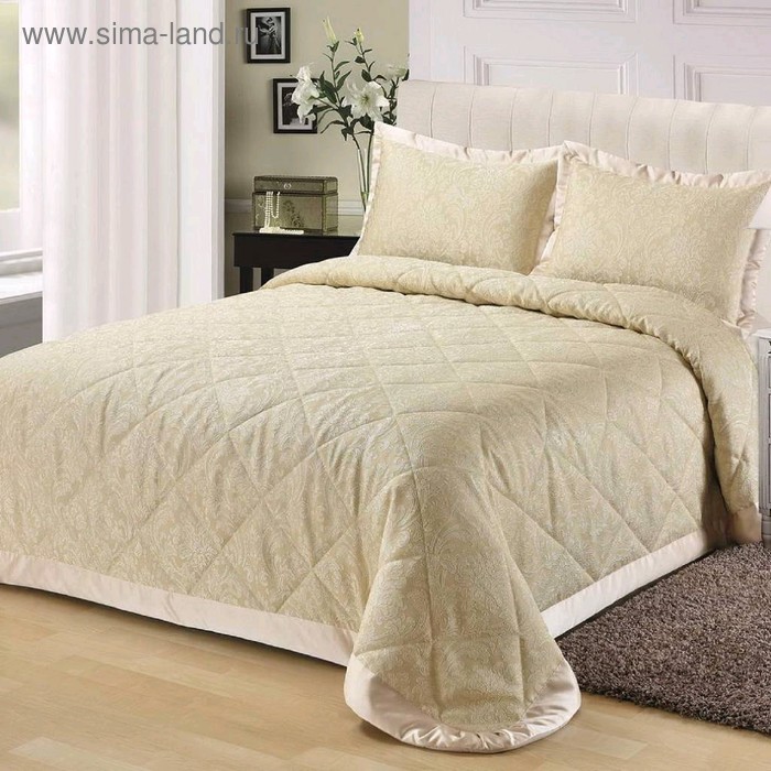 Комплект «Камида»: покрывало 240 × 260 см, наволочки 50 × 70 см - 2 шт, кремовый 
Комплект «Камида»: покрывало 240 × 260 см, наволочки 50 × 70 см - 2 шт, кремовый