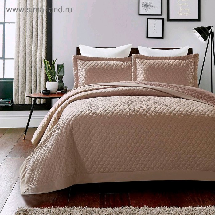 Комплект «Арагорн»: покрывало 230 × 250 см, наволочки 50 × 70 см - 2 шт, кофейный 
Комплект «Арагорн»: покрывало 230 × 250 см, наволочки 50 × 70 см - 2 шт, кофейный