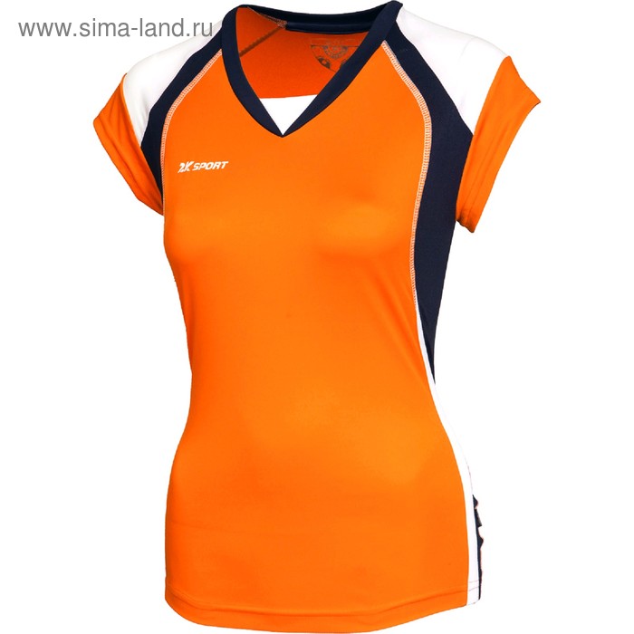 фото Женская волейбольная майка 2k sport energy, orange/navy/white, m 2к