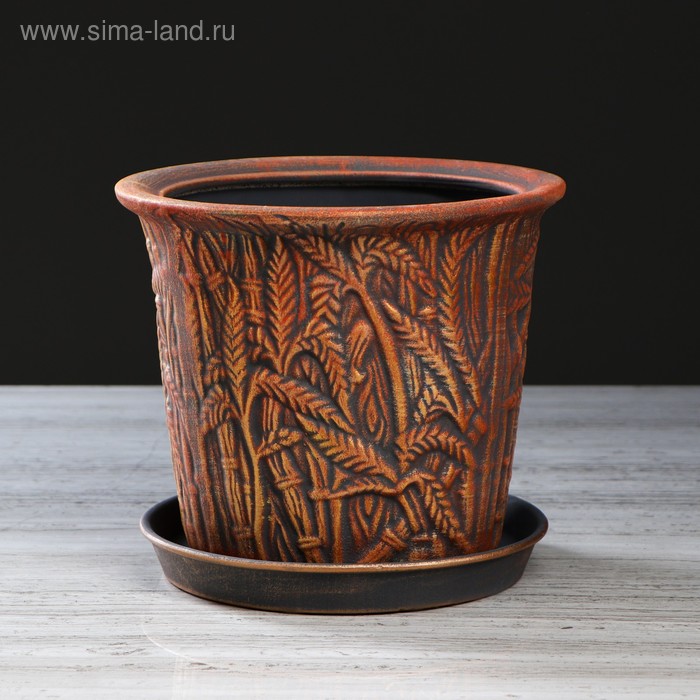 Горшок для цветов "Камыш", терракотовый, керамика, 3 л 
Горшок для цветов "Камыш", терракотовый, керамика, 3 л