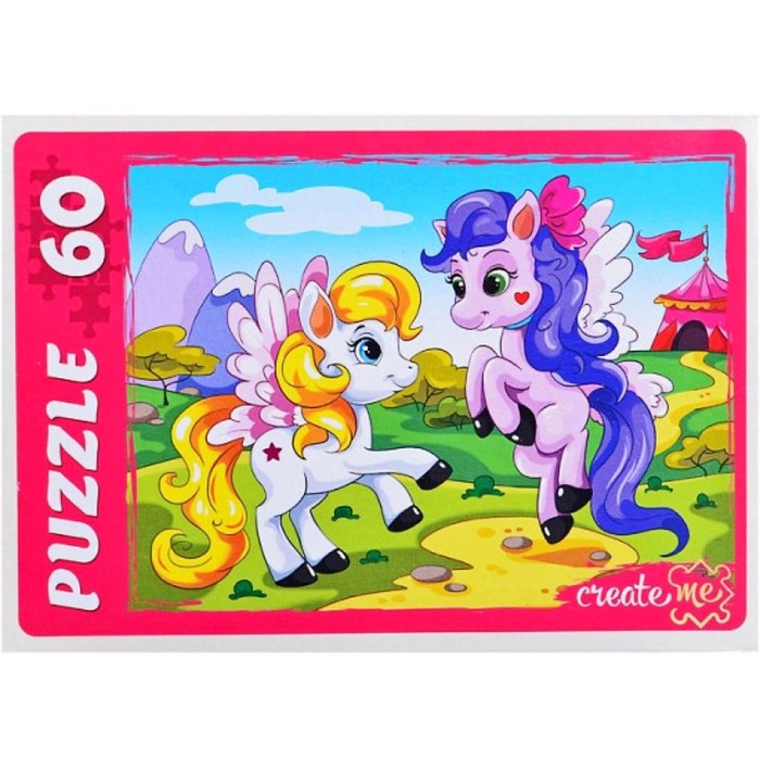 Пазл «Озорные пони», 60 элементов
Пазл «Озорные пони», 60 элементов