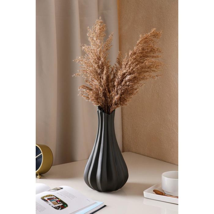 Ваза керамическая "Жемчужина", настольная, чёрная, матовая, 30 см
Ваза керамическая "Жемчужина", настольная, чёрная, матовая, 30 см