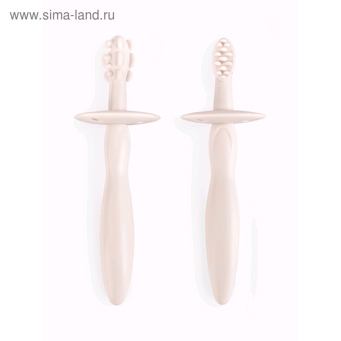 Набор силиконовых зубных щёток, 2 шт., цвет pink