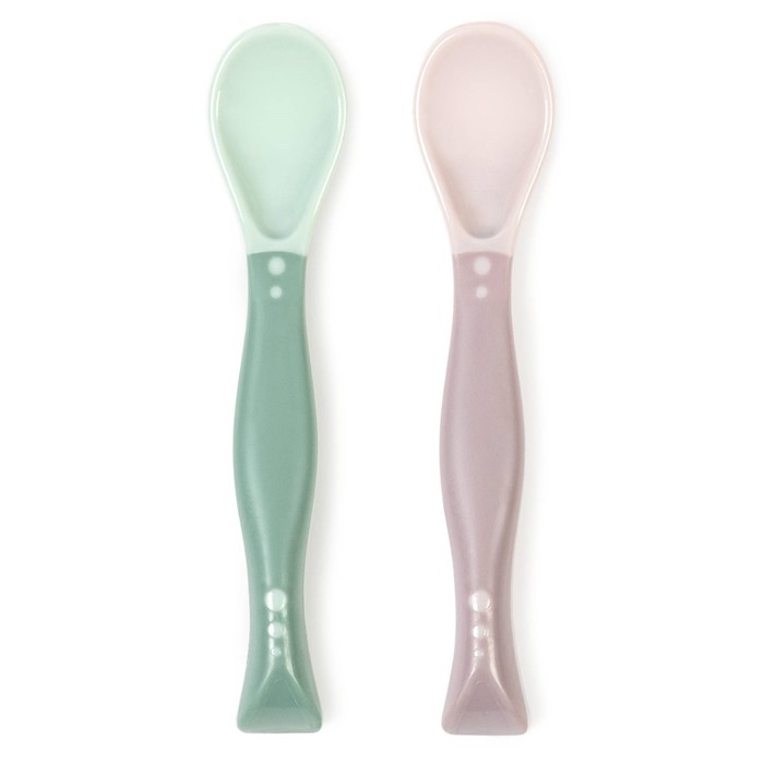 Набор ложек Happy Baby для кормления, 2 шт, цвет зеленый/розовый 
Набор ложек Happy Baby для кормления, 2 шт, цвет зеленый/розовый