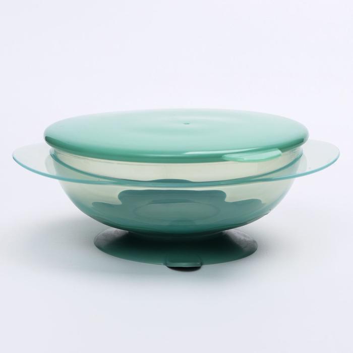 Тарелка на присоске с крышкой, цвет olive
Тарелка на присоске с крышкой, цвет olive