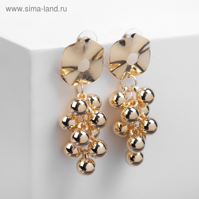 Серьги металл "Виноград" колесо, цвет золото
Серьги металл "Виноград" колесо, цвет золото
