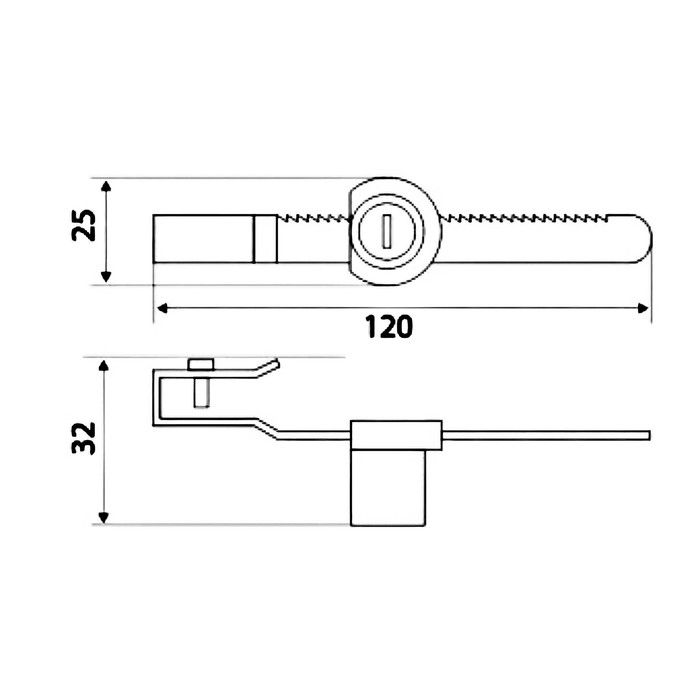 фото Замок-стекло marlok №328, реечный, цвет хром