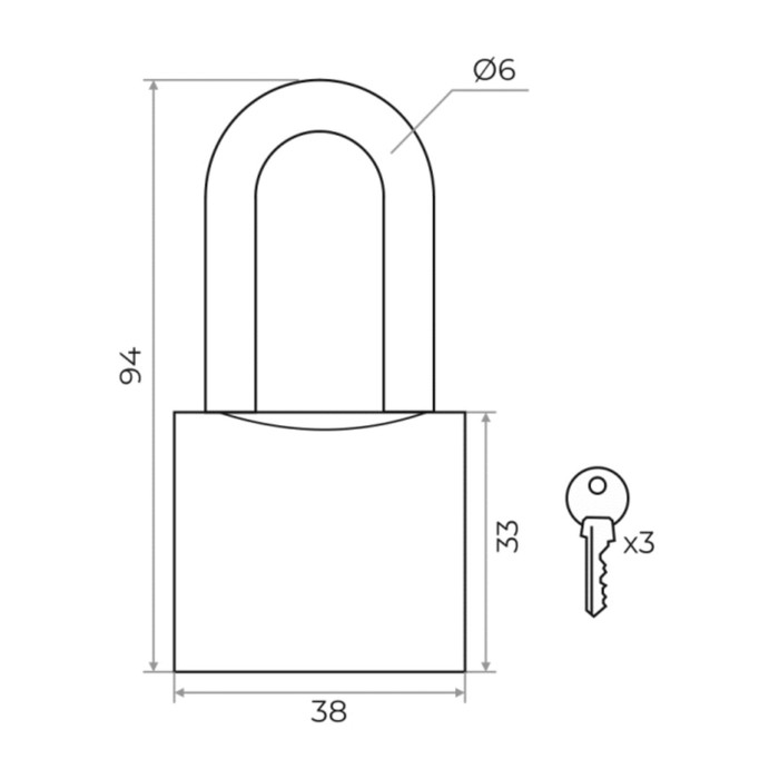 фото Замок навесной marlok вс-1 2.38l пп