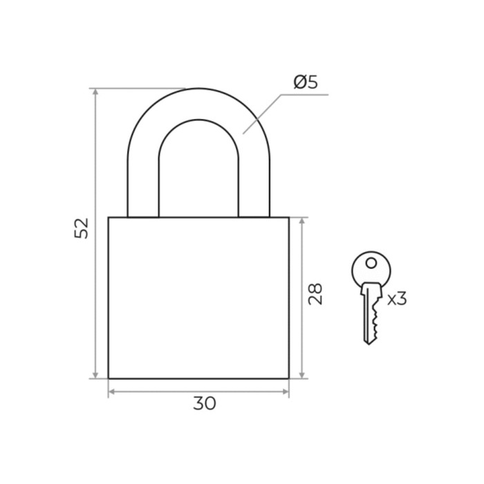 фото Замок навесной marlok вс-1 45.30 ч