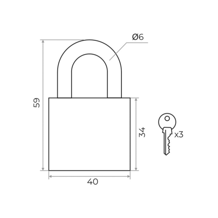 фото Замок навесной marlok вс-1 45.40 ч