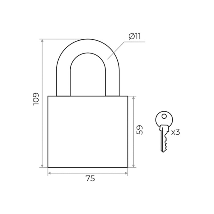 фото Замок навесной marlok вс-1 45.70 ч