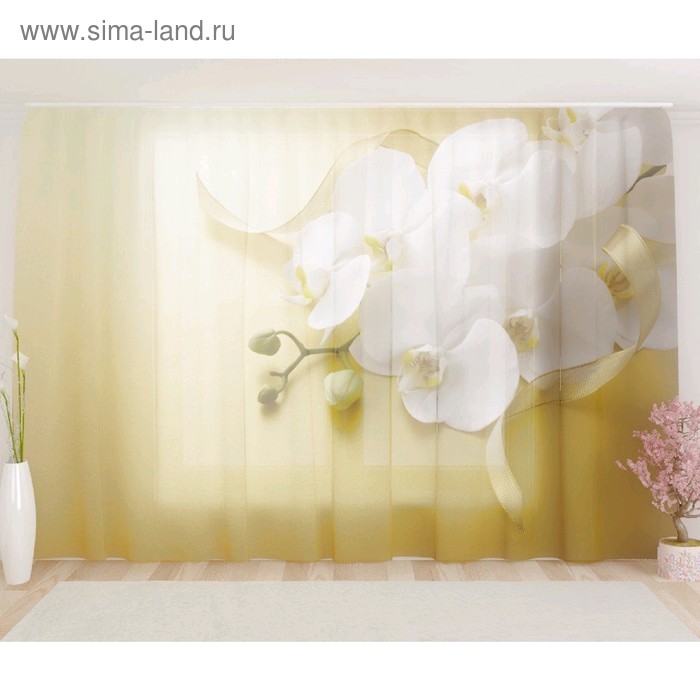 Фототюль «Белая орхидея на желтом», размер 290 х 260 см, вуаль
Фототюль «Белая орхидея на желтом», размер 290 х 260 см, вуаль