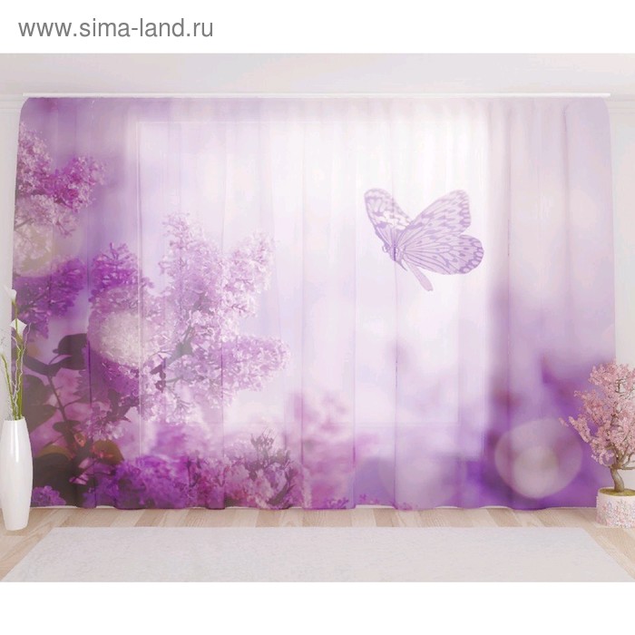 Фототюль «Сирень и бабочка», размер 290 х 260 см, вуаль
Фототюль «Сирень и бабочка», размер 290 х 260 см, вуаль