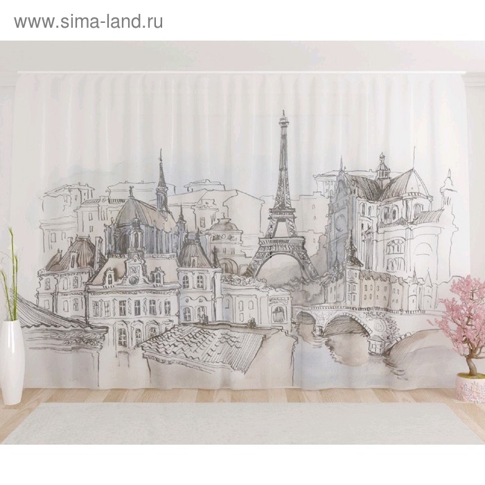 Фототюль «Парижский пейзаж», размер 290 х 260 см, вуаль
Фототюль «Парижский пейзаж», размер 290 х 260 см, вуаль
