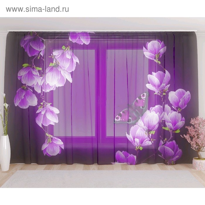 Фототюль «Цветы магнолии на пурпурном фоне», размер 290 х 260 см, вуаль
Фототюль «Цветы магнолии на пурпурном фоне», размер 290 х 260 см, вуаль