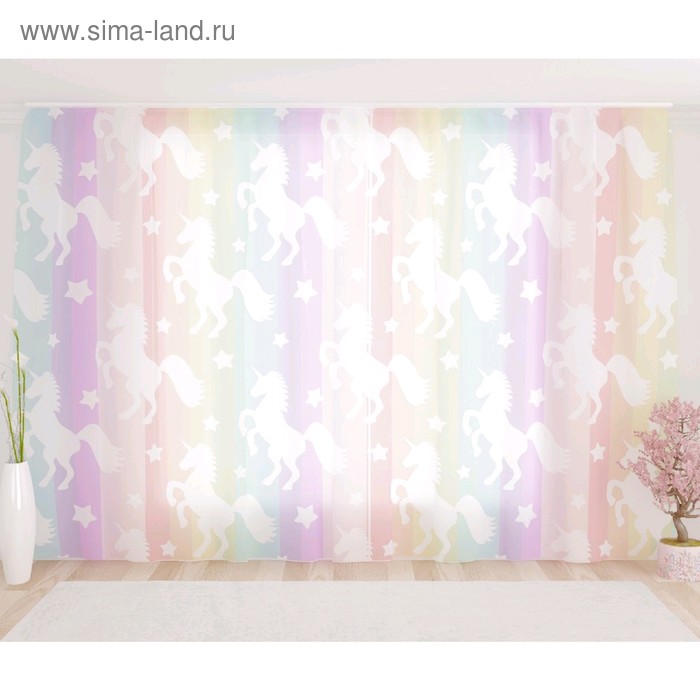 Фототюль «Радужные единороги», размер 290 х 260 см, вуаль
Фототюль «Радужные единороги», размер 290 х 260 см, вуаль