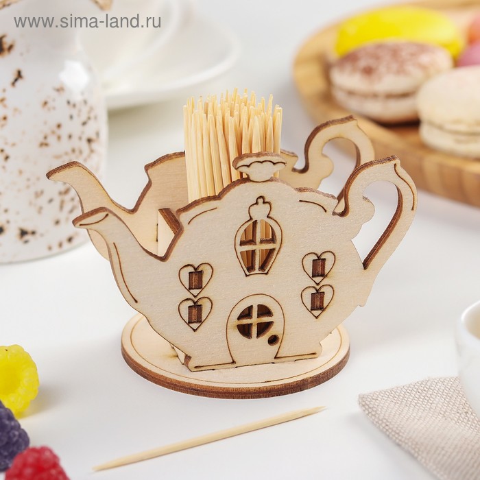 Подставка под зубочистки «Чайник», 8,8×6×6 см
Подставка под зубочистки «Чайник», 8,8×6×6 см