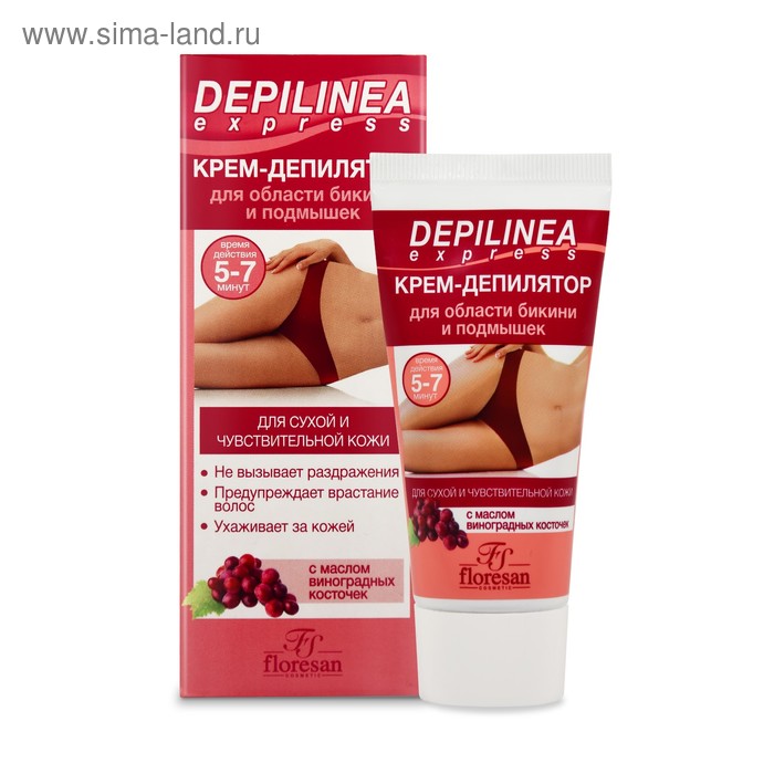 Крем-депилятор для области бикини и подмышек Floresan Depilinea, 50 мл
Крем-депилятор для области бикини и подмышек Floresan Depilinea, 50 мл