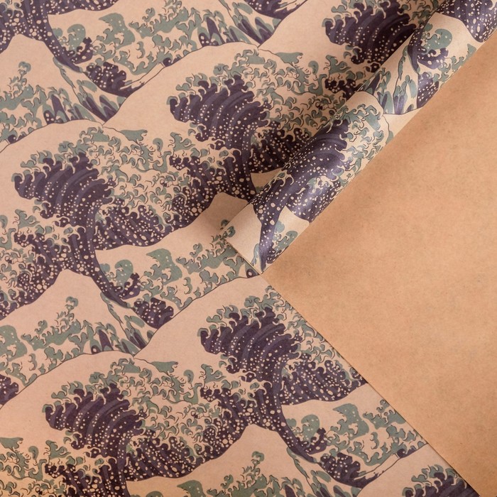 Бумага упаковочная крафтовая «Волны», 50 х 70 см
Бумага упаковочная крафтовая «Волны», 50 х 70 см